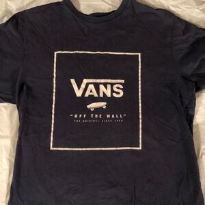 Vintage Navy Vans custom fit tee sz m distressed